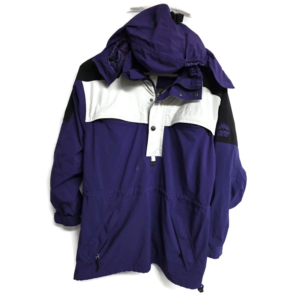 Vintage Head Gore-Tex Exploration Jacket Purple Colorblock Pullover Mens L